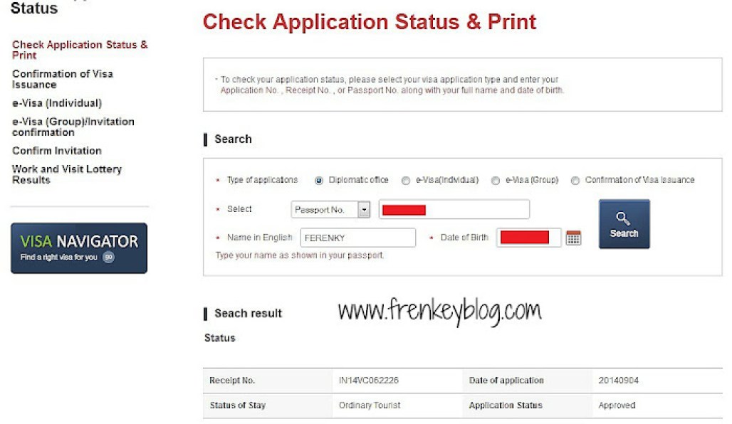 Status Visa Korea Selatan Approved, Klik Untuk Perbesar