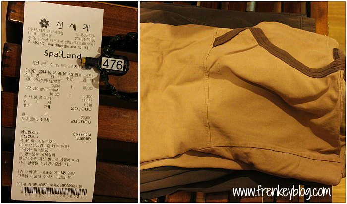 Bon Pembayaran, Kunci Loker dan Baju Jjimbilbang Bon Pembayaran, Kunci Loker dan Baju Jjimbilbang