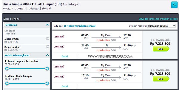 Harga Tiket Murah ke Eropa ( Pergi Belanda Pulang Milan )
