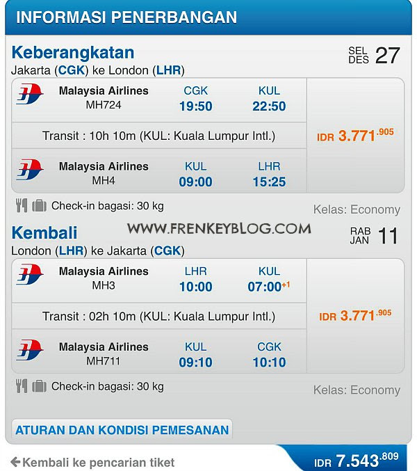 Harga Tiket Promo Murah ke London ( Inggris )