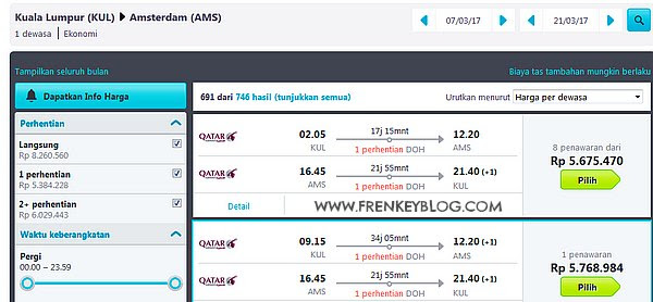 Harga Tiket Murah ke Eropa ( Pergi Pulang Belanda )