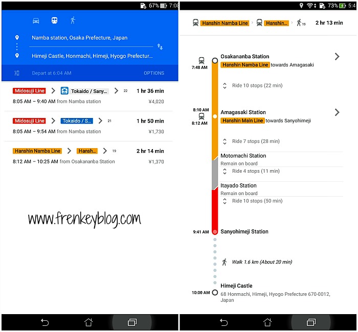 Tampilan Google Maps Jepang