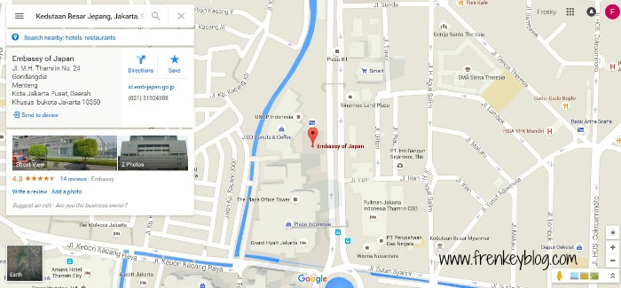 Lokasi Kedutaan Besar Jepang di Jakarta